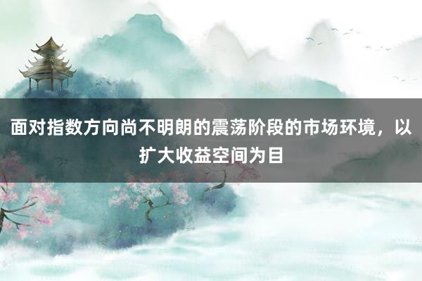 面对指数方向尚不明朗的震荡阶段的市场环境，以扩大收益空间为目