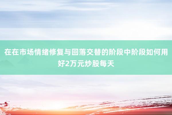 在在市场情绪修复与回落交替的阶段中阶段如何用好2万元炒股每天
