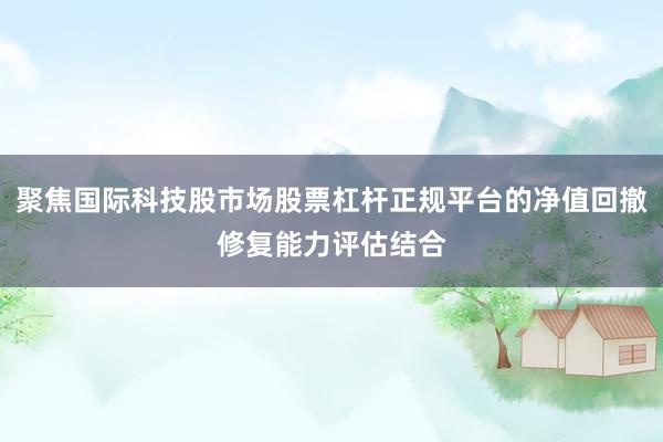 聚焦国际科技股市场股票杠杆正规平台的净值回撤修复能力评估结合