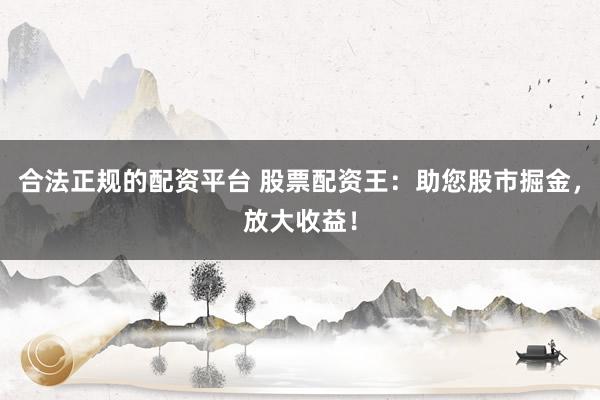 合法正规的配资平台 股票配资王：助您股市掘金，放大收益！